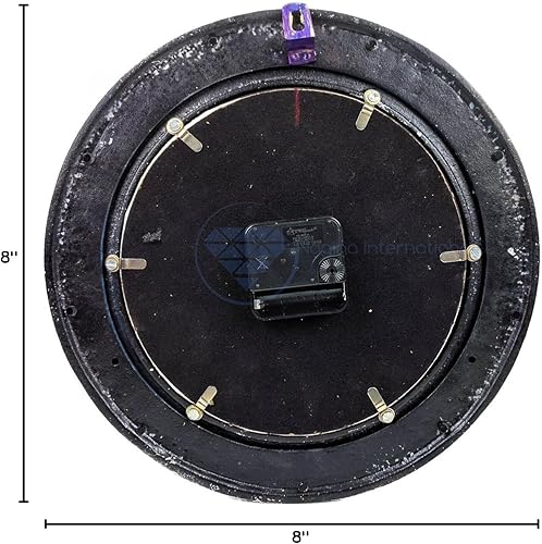 Miniatura 5 de Nagina International Ojo de buey náutico de color azul de aluminio Decoración de pared marítima (8 pulgadas, reloj)