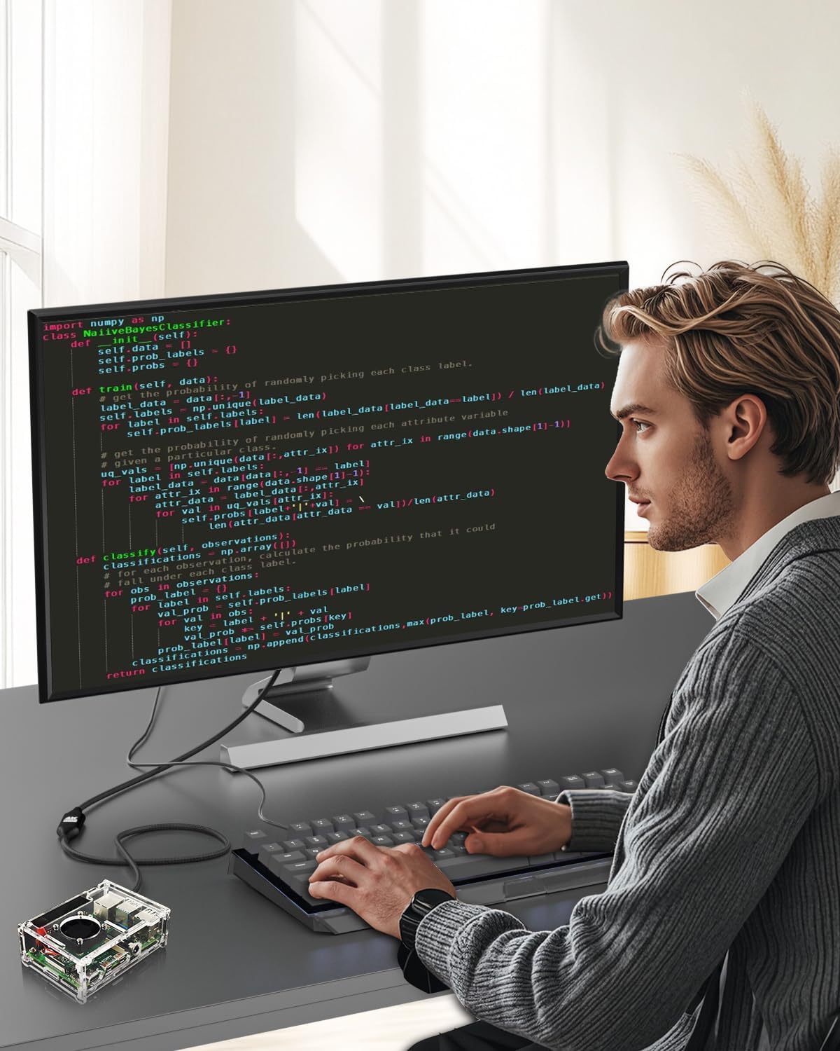 4K60Hz Micro HDMI to USB C Cable(6FT Black), Aluminum Micro HDMI to Type C Converter for Raspberry Pi 4/5, Odin Lite, Camera, Video Capture Card, Laptop,Monitor, Projector and More