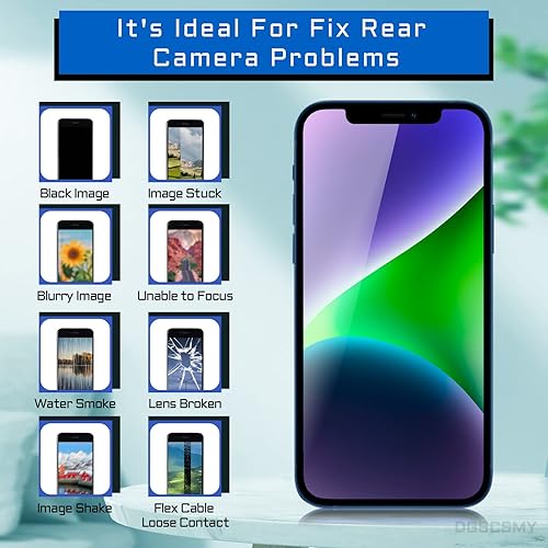 Miniatura 4 de Para iPhone 12 Cámara Trasera Reemplazo OEM Módulo 12MP Lente Trasera Principal Piezas con Lente Ultra Amplia Lente OIS HDR Fotos 4K Video Flex