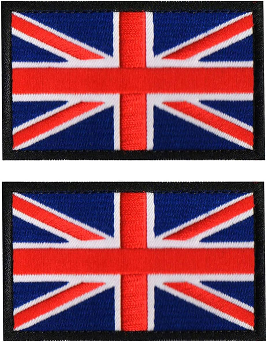2 PCS AliPlus British Flag Patches UK United Kingdom Flag