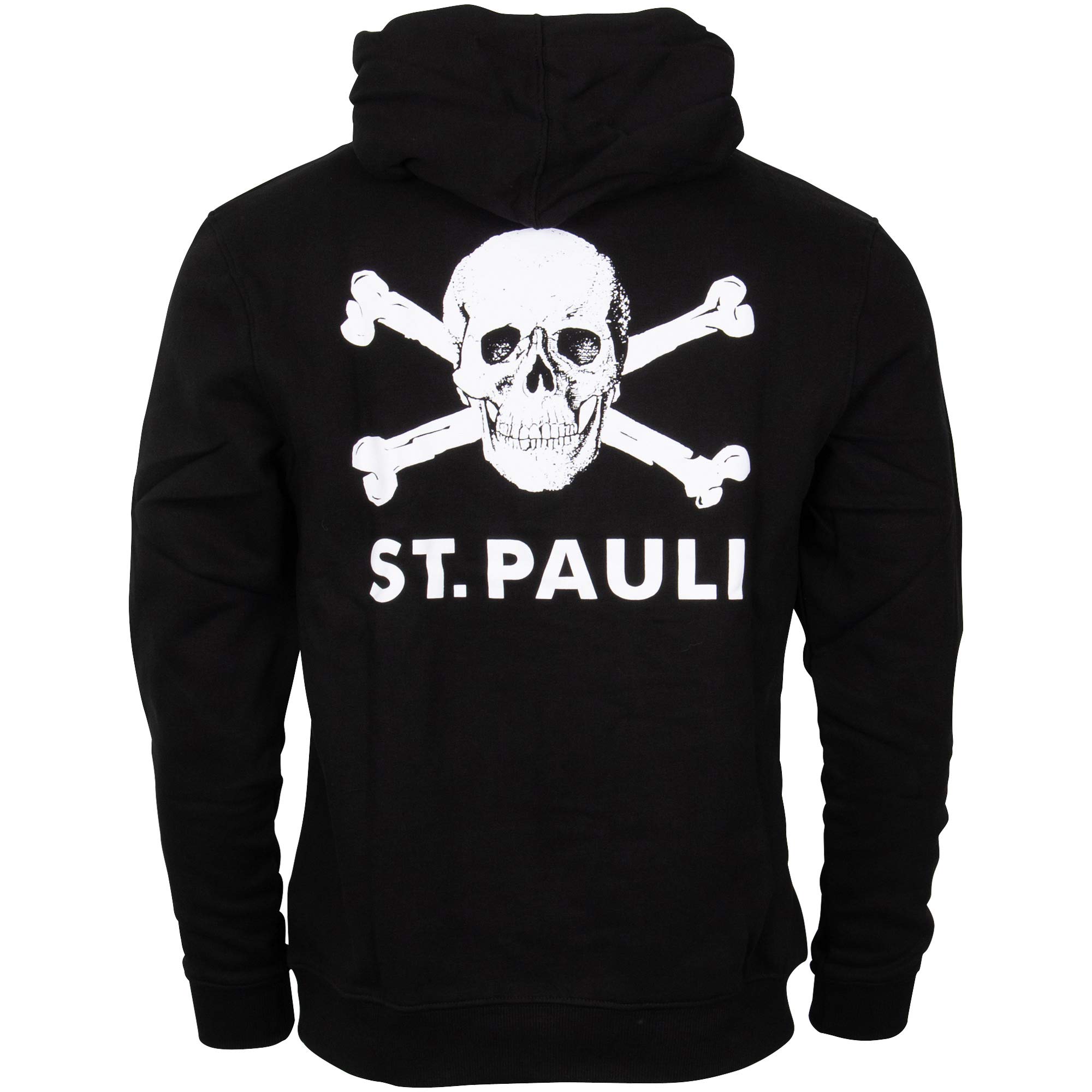 FC St.Pauli - Felpa con cappuccio da uomo con teschio, articolo per tifosi FCSP + 2 pezzi di zucchero d'uva Fanergy