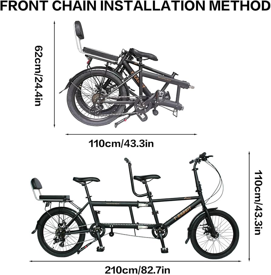 ミニチュア 2人乗り自転車 楽天市場】タンデム 自転車 二人乗り 20