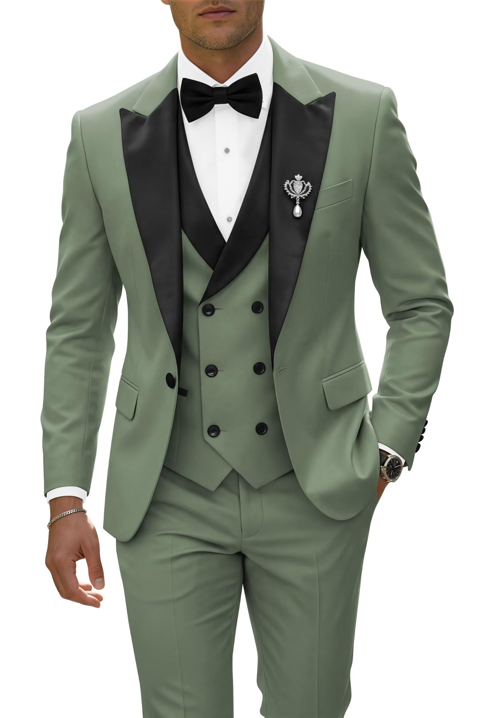Uomo 2 PC Scialle Risvolto Suit Regular Fit Un Pulsante Business Suit Giacca Pantaloni Matrimonio Smoking Partito di Ballo Abiti, Rosso, 48
