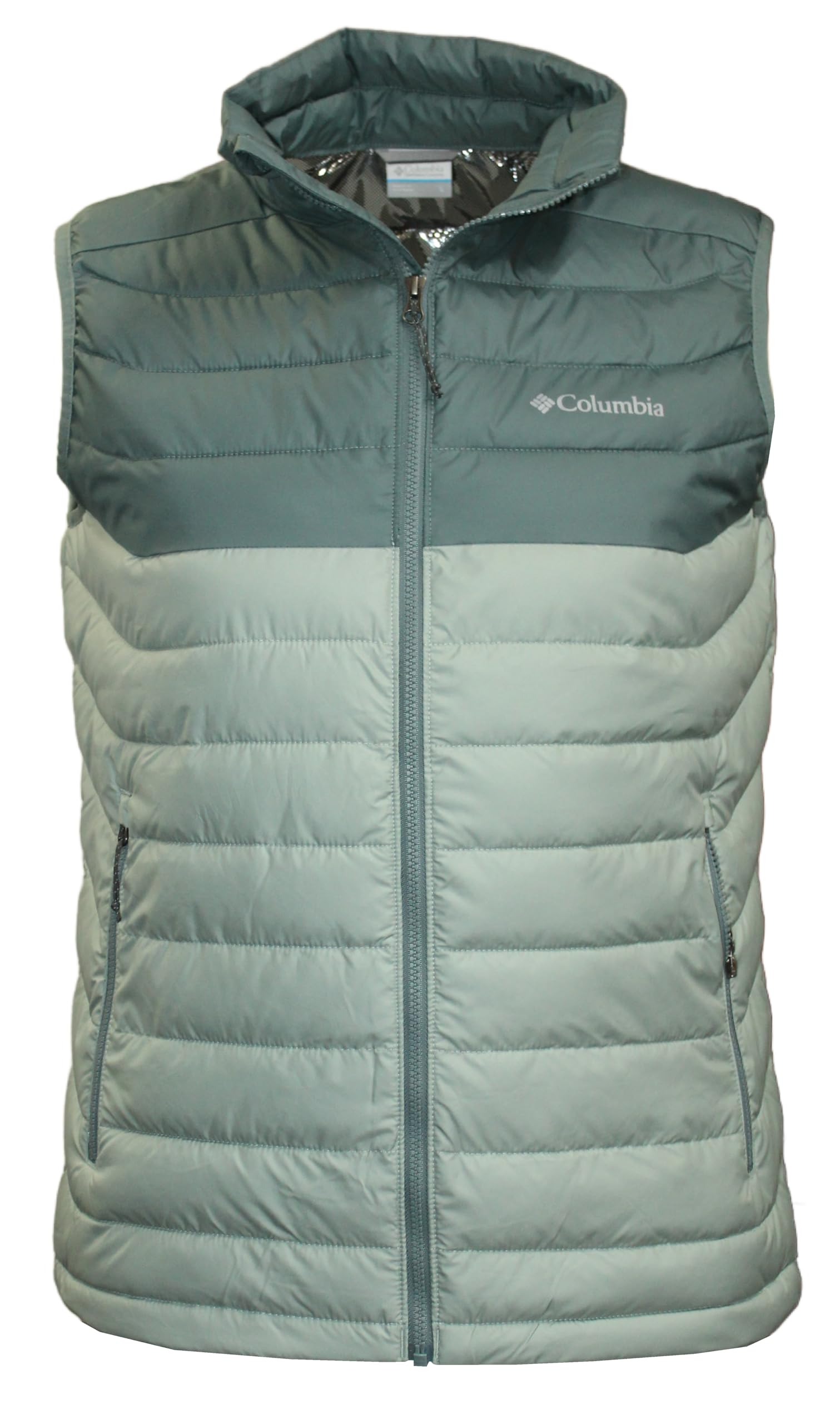 Columbia Men's White Out Omni-Heat Puffer Vest Lightweight