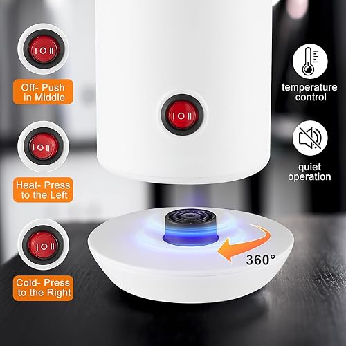 Miniatura 3 de Espumador de leche eléctrico, espumador de leche 4 en 1 y vaporizador para espumar y calentar leche, máquina automática de espuma fría y caliente de