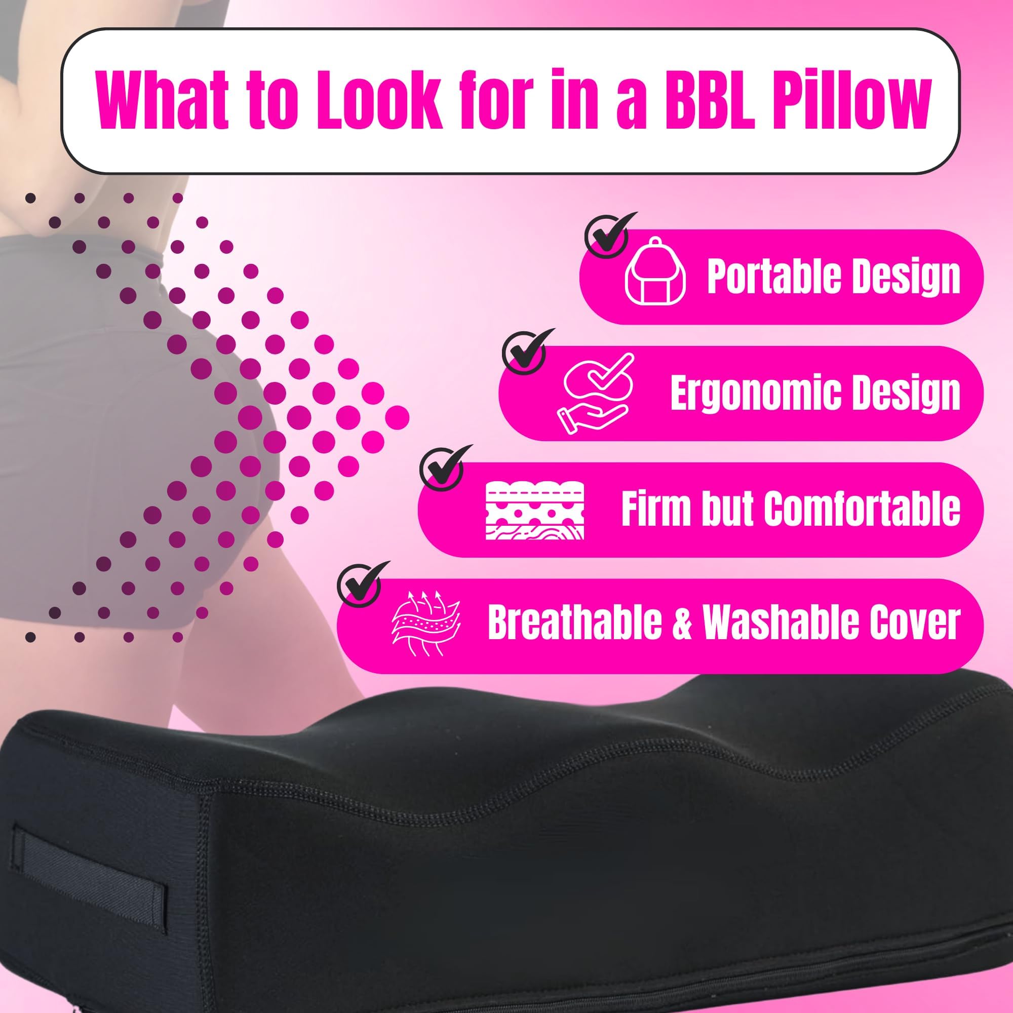 BBL Pillow After Surgery Lifting Cushions, Soft Butt Cushion with Lipo Foam Board, Butt Pillow with Ab Board Post Surgerys Liposuction, Lipo Foams Booty Pillows BBL Post Surgery Supplies