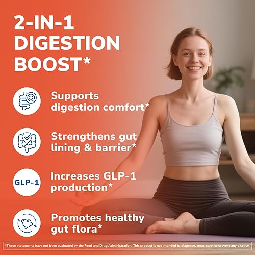 Miniatura 5 de Akkermansia Muciniphila Probiótico, 2 mil millones de TFU, con inulina prebiótica natural, aumenta naturalmente GLP-1, digestión saludable y