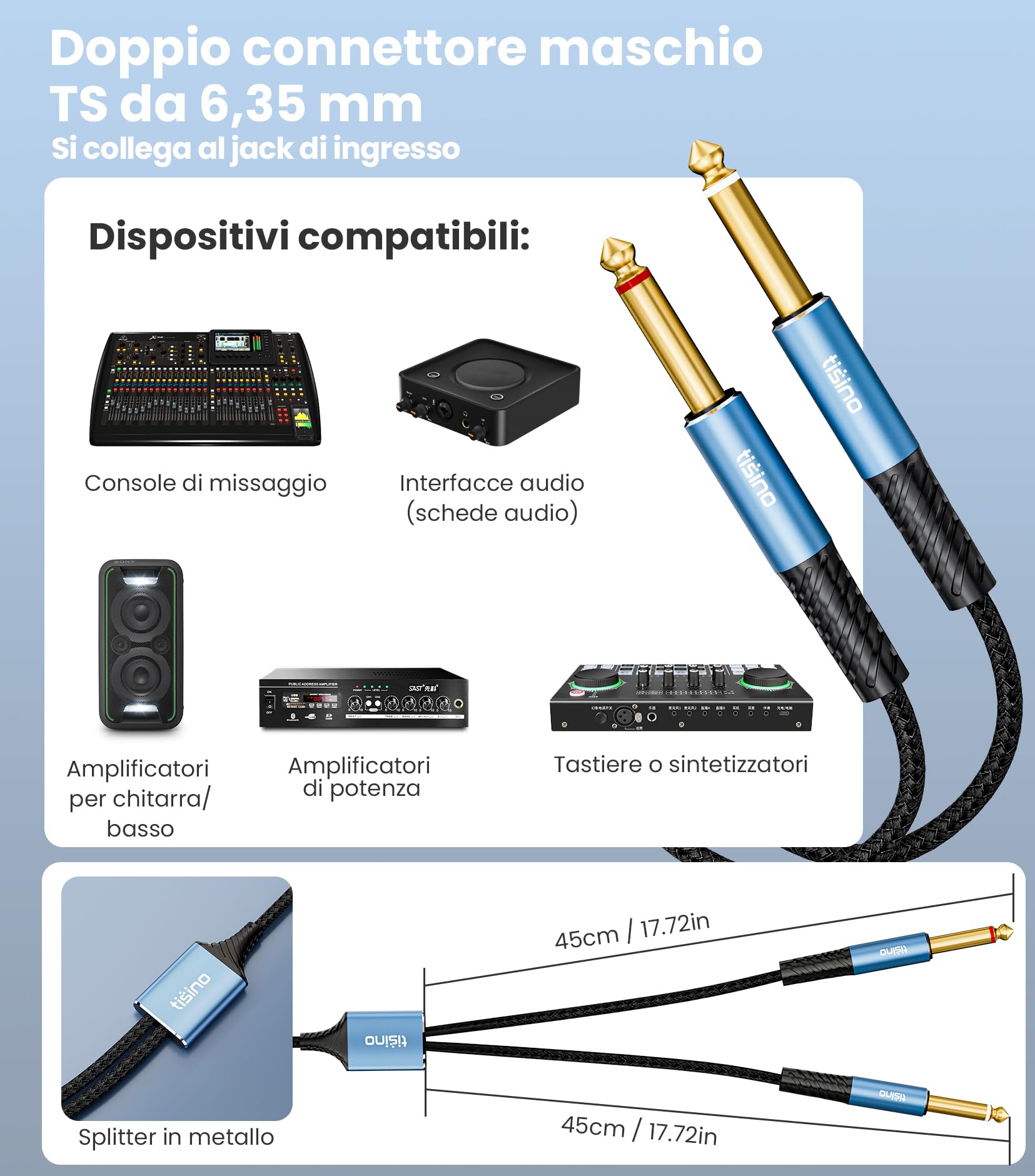 Adattatore Da Jack TS 6.35mm Mono A XLR Maschio - Confezione Da 2 Pezzi, Per Collegamenti Audio Professionali