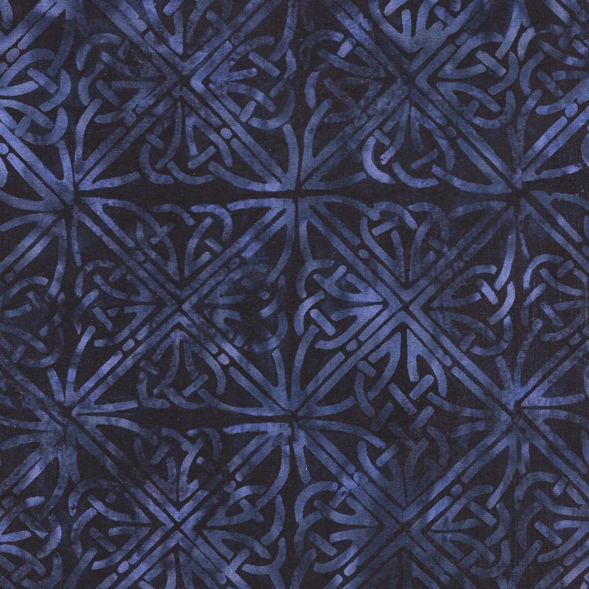 Island Batik Citron Breeze Celtic Large Square, Fabric by The Yard (Blue Storm)