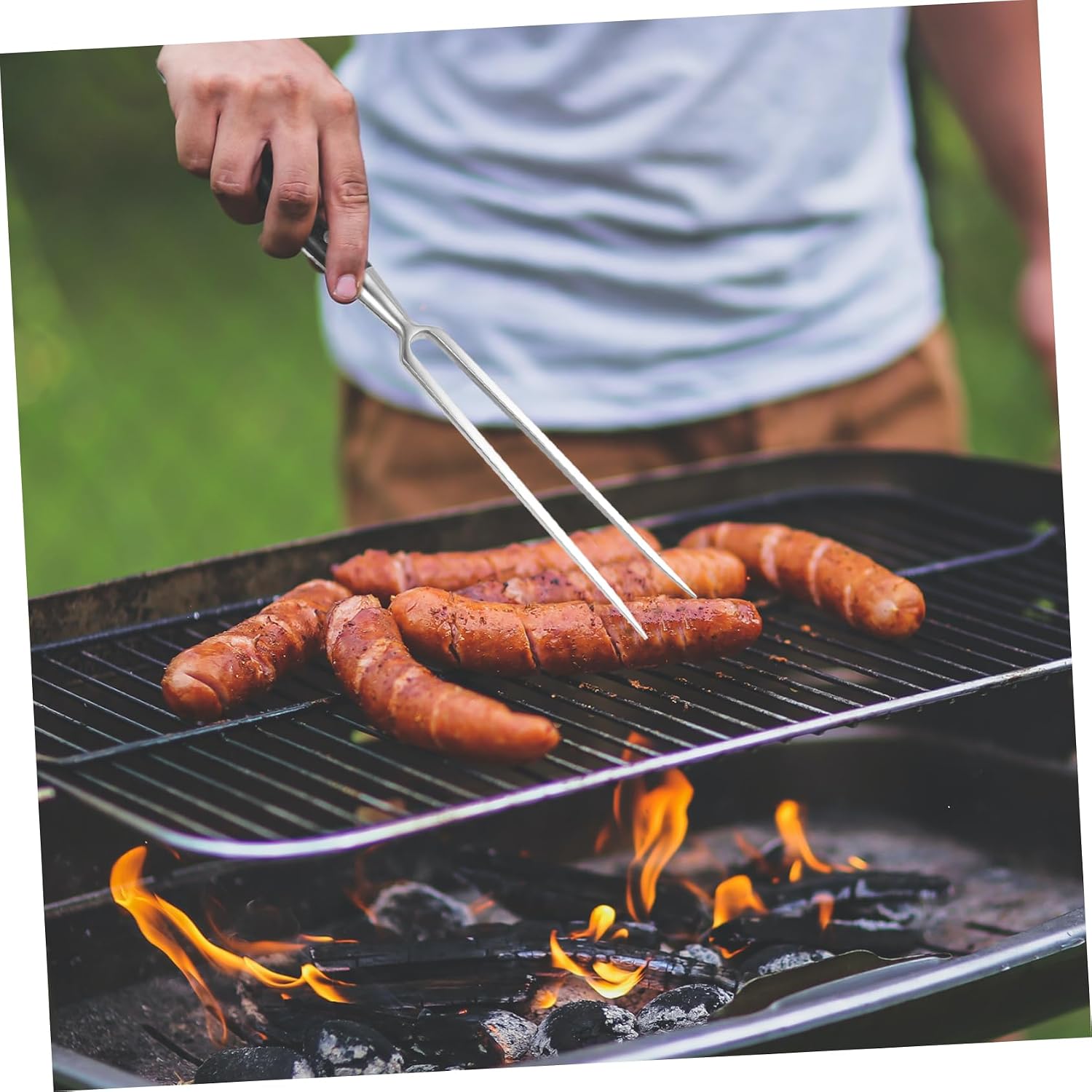 Meat Carving Fork Stainless Steel Serving Fork for Hotel Picnic