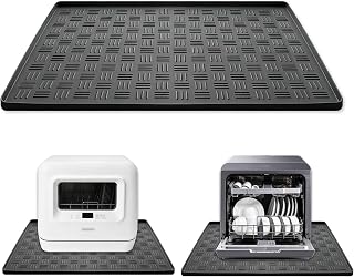 Dishwasher Mat, 24" x 20" Silicone Leak-Proof Drain Pan and Drip Tray, Waterproof Floor Protector for Kitchen, Portable, Countertop & Mini Dishwashers
