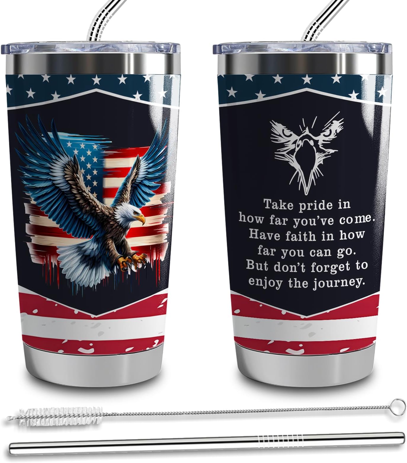 Eagle Gifts Tumbler for Scouts Men,20 oz Insulated Tumblers with Lid,Eagle Stainless Steel Insulated Tumblers,Boy Scout Gift Scouts Leader Gifts (Take pride)