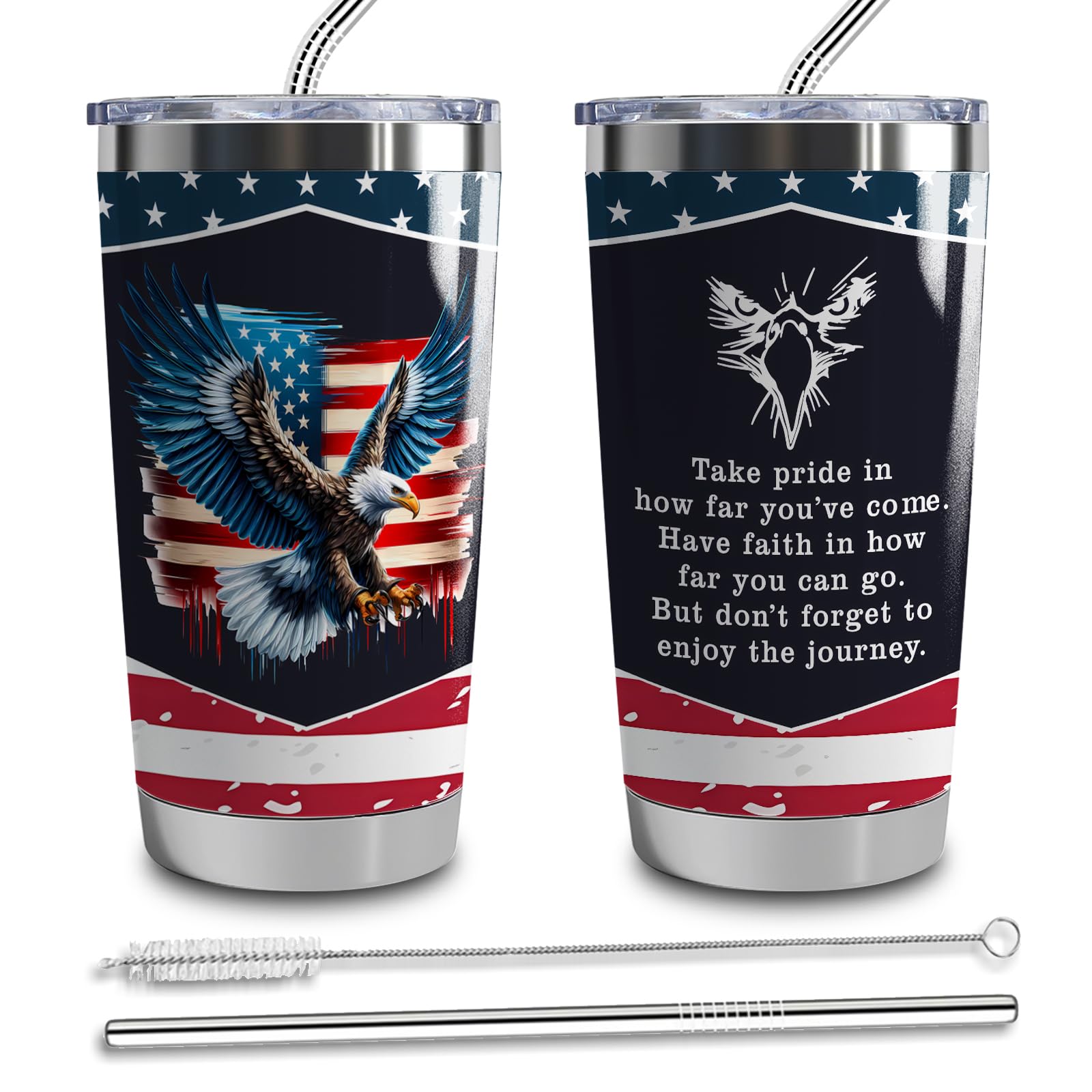 Eagle Gifts Tumbler for Scouts Men,20 oz Insulated Tumblers with Lid,Eagle Stainless Steel Insulated Tumblers,Boy Scout Gift Scouts Leader Gifts (Take pride)