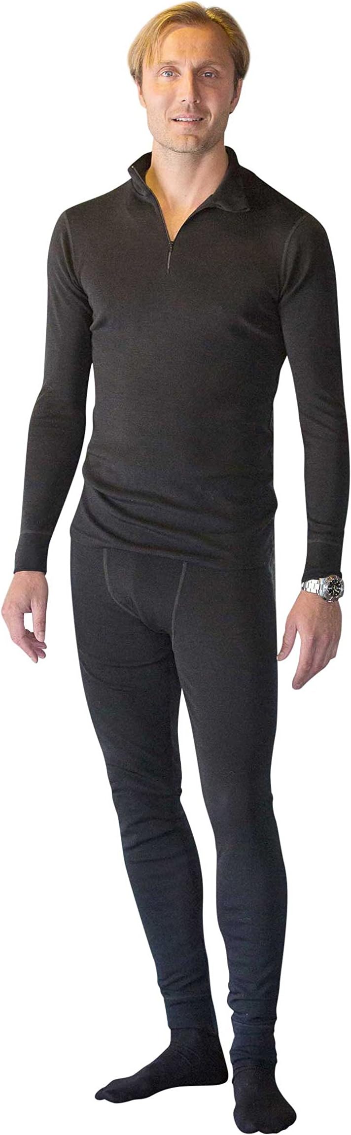 Joha Men's Extrafine Merino Wool Base Layer, Thermal Leggings