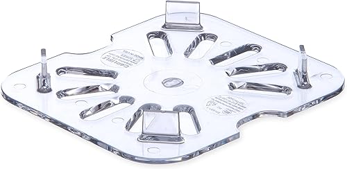 Carlisle FoodService Products Estante de drenaje de plástico para bandeja de alimentos de tamaño 13 transparente (paquete de 6)