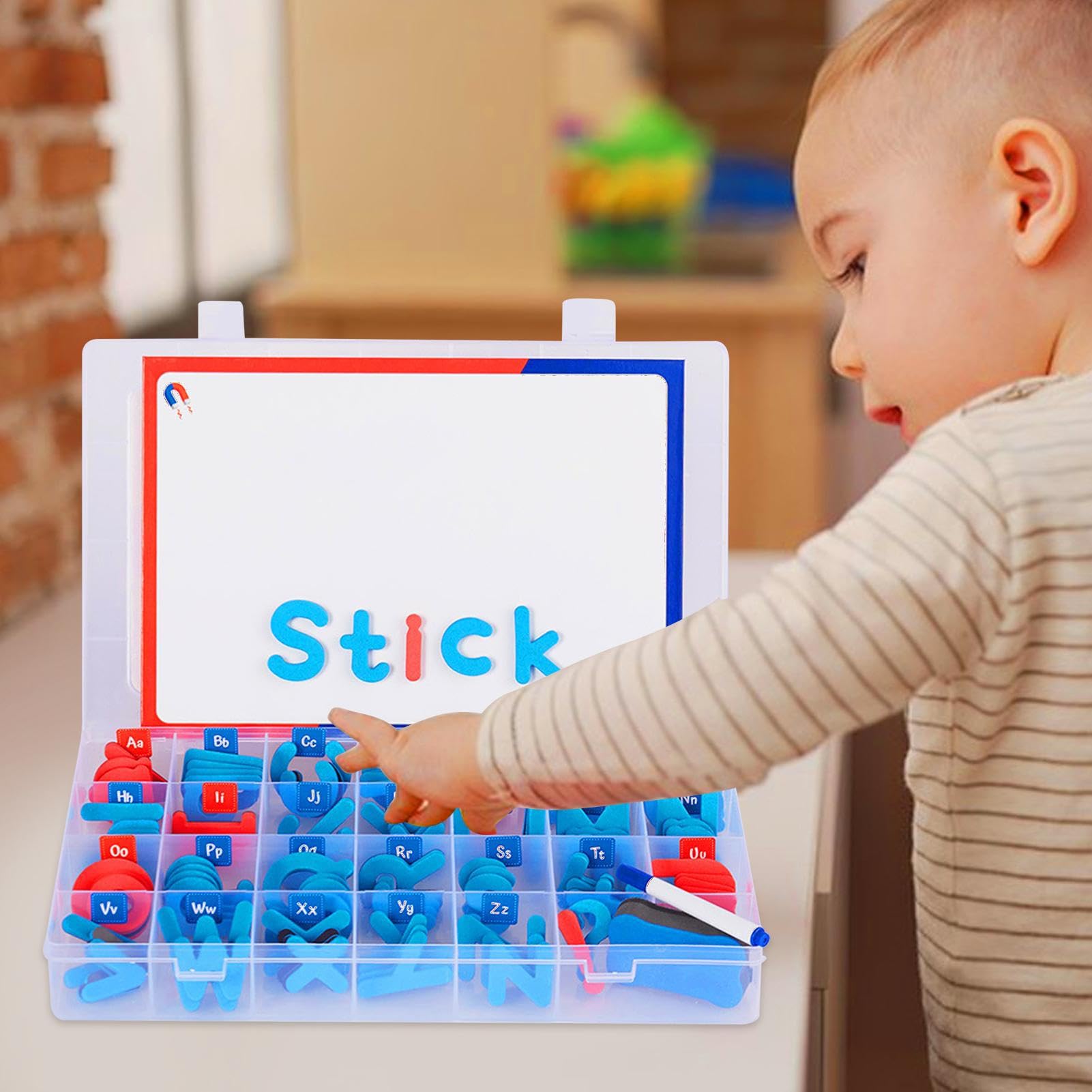 Kit Magnetico – Set Di Lettere | Magnetico per Sala Da Camera, Parti di apprendimento Ortografia Colorate, Educativo | Strumento Di Insegnamento per D