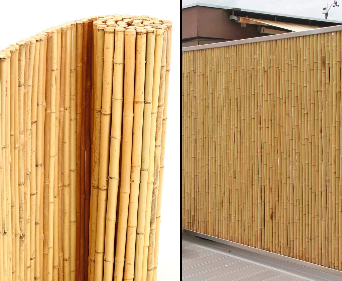 Bambusmatte "Bali Heavy" 180 x 250 cm - Stabile Bambus Sichtschutzmatte