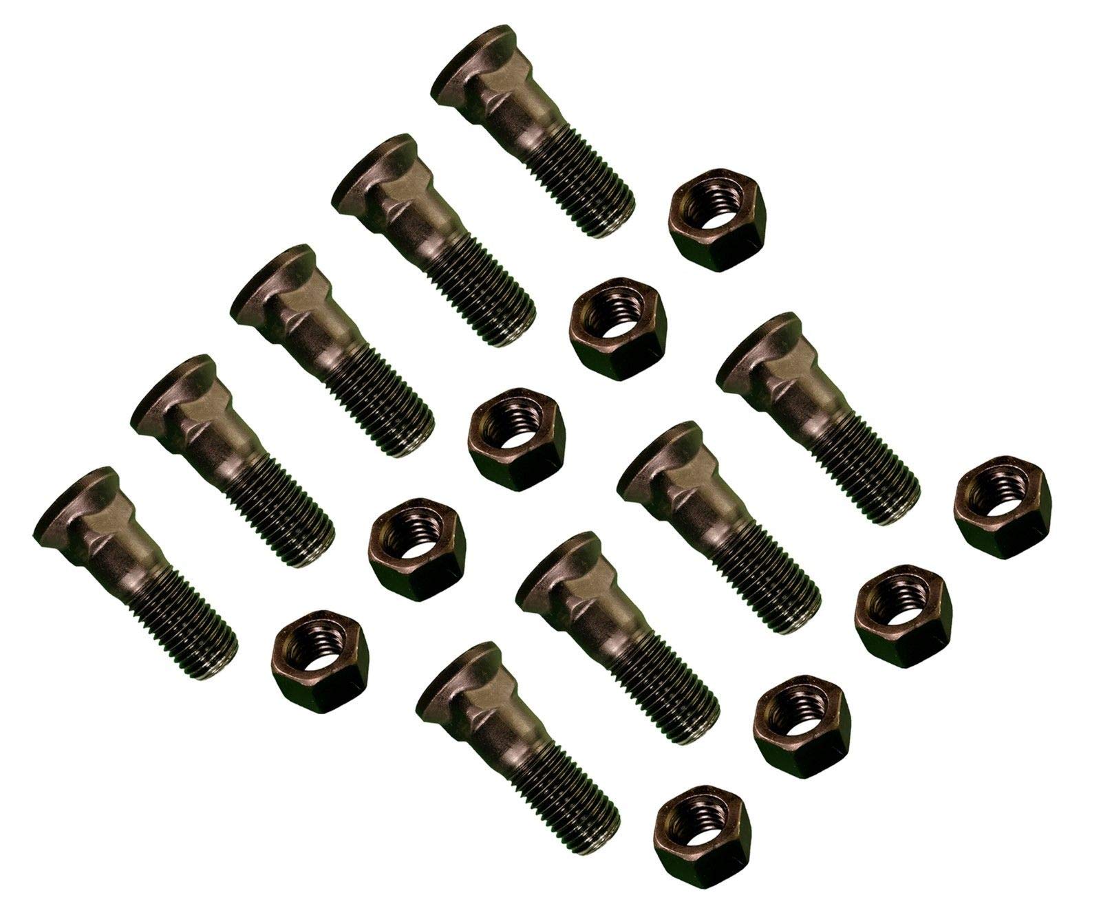 9 - Plow Bolt and Nut for Blades/Cutting Edges - 1-8 X 3 - Grade 8, Dome Head