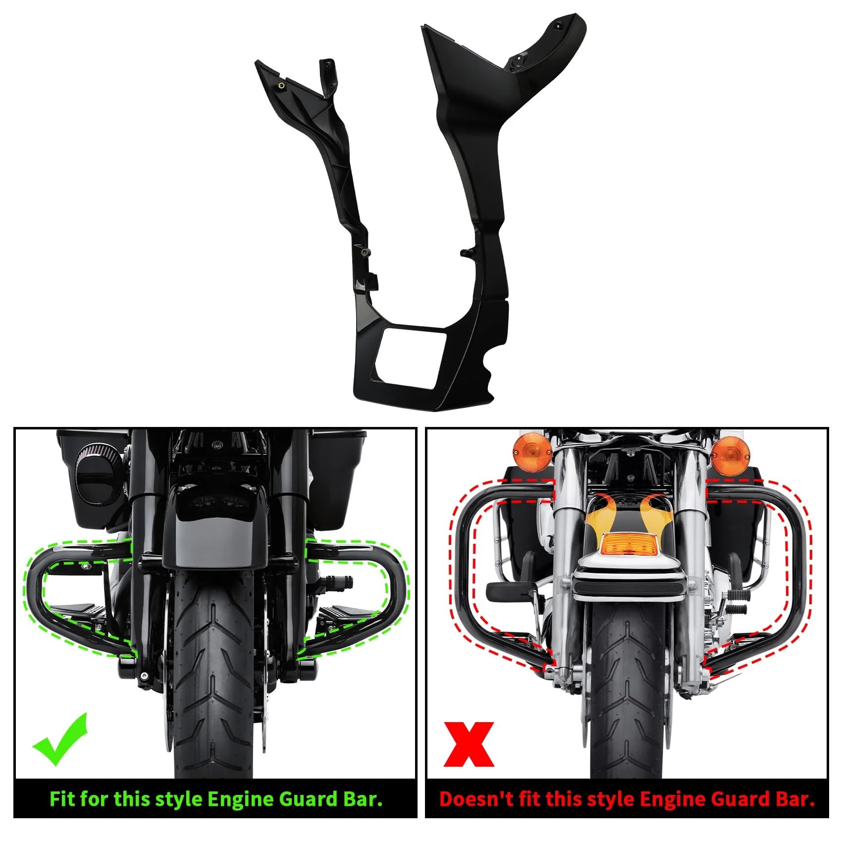 Obudowa rozpraszająca ciepło Spoilery owiewki motocyklowej pokrywa pasuje do Harley Road Glide FLTRX specjalne FLTRXS 2017-2023 ST FLTRXST 2022-2023 osłony silnika