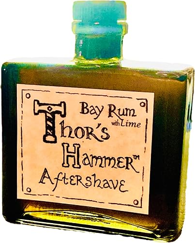 Lime Bay Rum Aftershave Limited Edition, Thor's Hammer Bay with Lime, All Natural, 8 oz