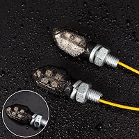 SFONIA Motoros LED Index Szett 4db Mini Irányjelző 12V Vízálló M8 E-Mark Jóváhagyott Univerzális Motorkerékpár Quad Scooter 4