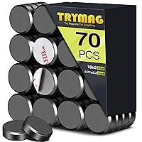 Vista 15 de TRYMAG Imanes de cerámica – Imanes redondos de 0.709 in con respaldo adhesivo – 90 piezas