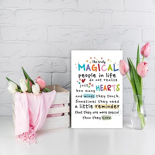 Miniatura 5 de VvOoOvV Tarjeta de positividad de colores, tarjeta de agradecimiento de amistad, regalos para él y ella, hermosa tarjeta de confianza para amigos,