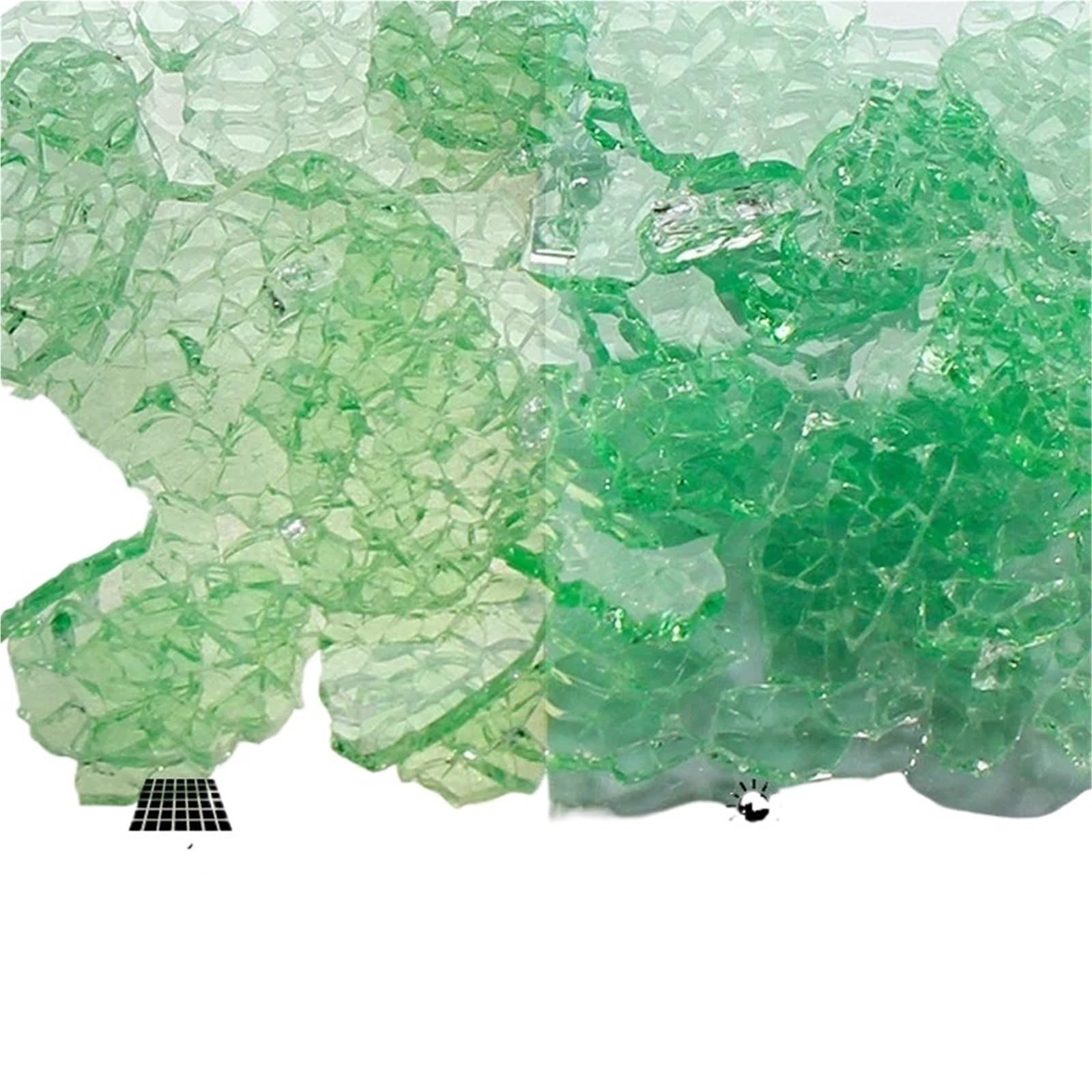 Xulvoz Color13 Mosaic Tiles 400 G Colorful Ice Crack Fragments Crystal Mosaic Diy Creative Handmade Art Colored Tempered Glass Transparent Particles