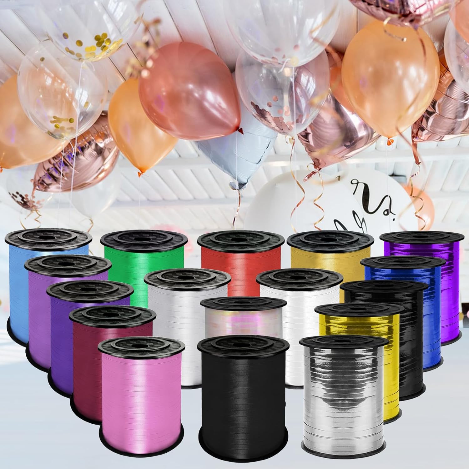 Gold Curling Ribbon,500 Yards Ribbons for Crafts,1/5 Inch Ribbon,Balloon String, Party Decoration,Ribbons for Florist Flower Bows for Graduation Supplies - Image 5