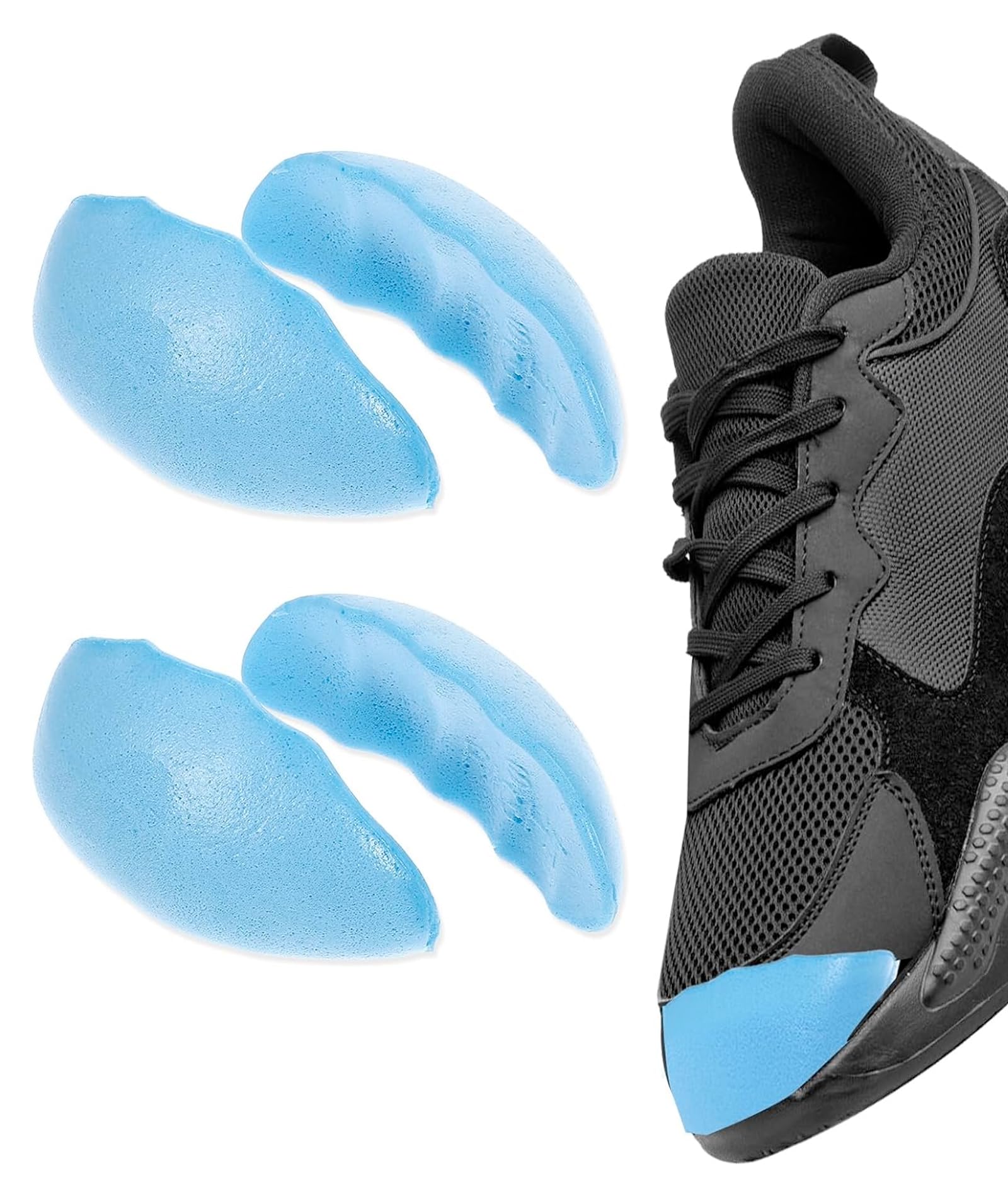 4PCS Shoe Size Reducer Inserts, Shoe Fillers for Women, Shoes Fillers for Men - Soft Foam Forefoot Cushions for Loose Shoes, Heel Grips & Toe Plugs-image-30