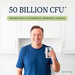 Probiotics for Men | Gut Health & Prostate Support | 50 Billion CFU with 15 Probiotic Strains | With Lycopene for Prostate Support | Men’s Gut Health Supplements | Non-GMO | Made in Canada | 60 Ct
