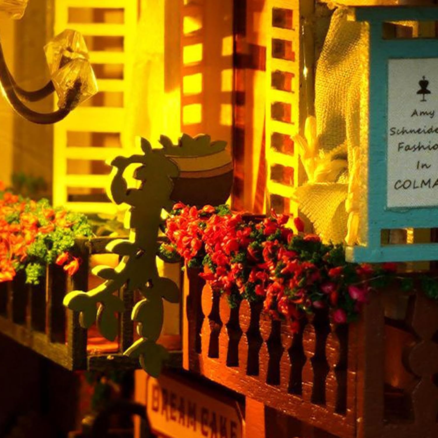 ブックヌークキット | 木製3Dデスクトップパズルオーナメント - 教育用LEDハウスモデルパズル 読書室 図書館 保育園 子供 大