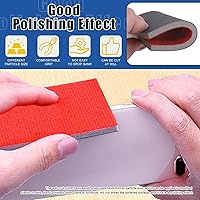 Vista 6 de Glarks 32 kits de esponjas de lijado que incluyen 20 esponjas de lijado de grano 320-2500, almohadillas de lijado de espuma suave, lavables, bloques