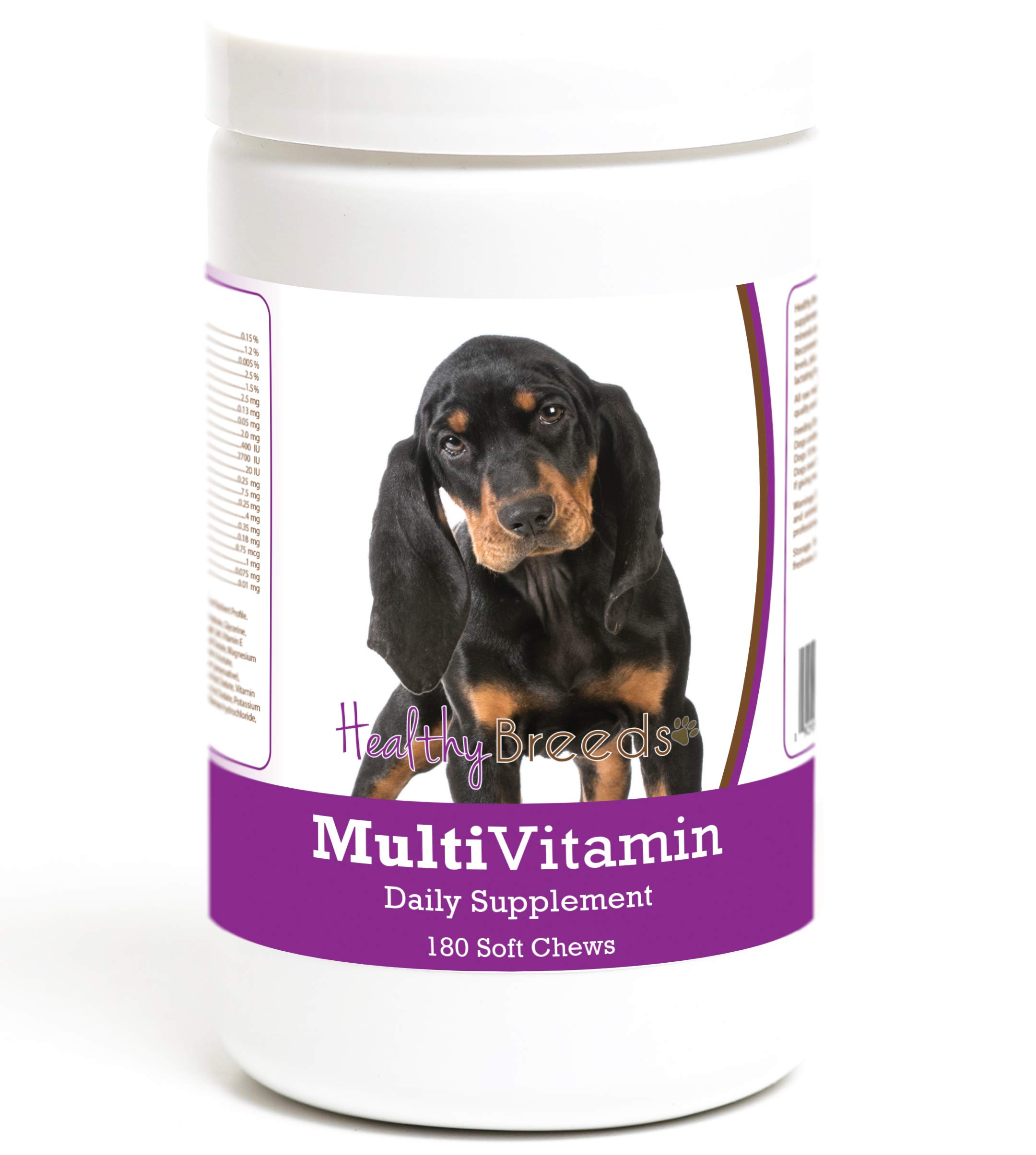 Healthy Breeds Black and Tan Coonhound Multivitamin Soft Chew for Dogs 180 Count