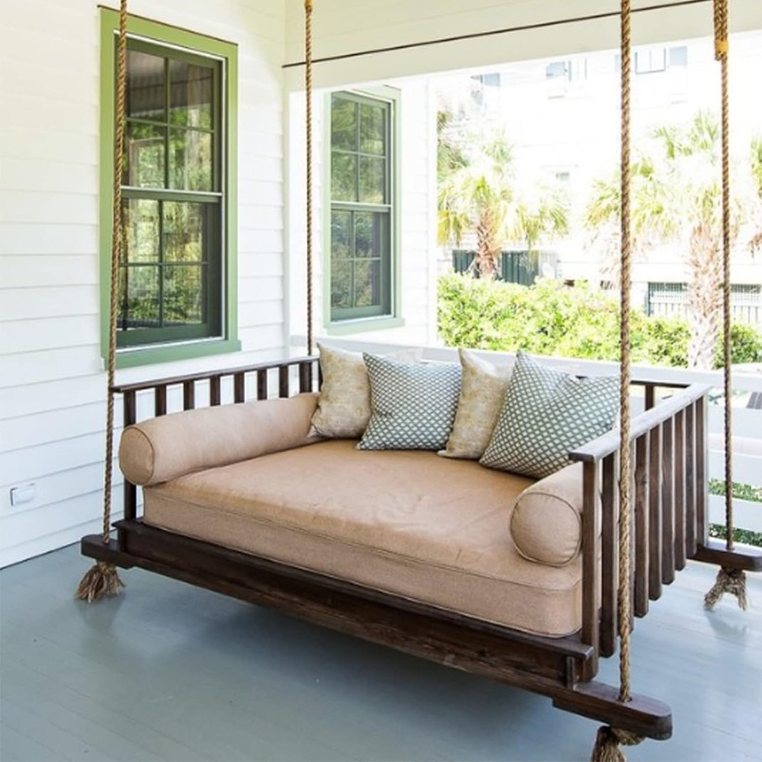 Twisted Manila Rope 1.5 in x 50 feet Natural Hemp Rope for Docks Railing Nautical Landscaping Crafts Tug of War Marine Tie-Downs Hammock Home Decorating