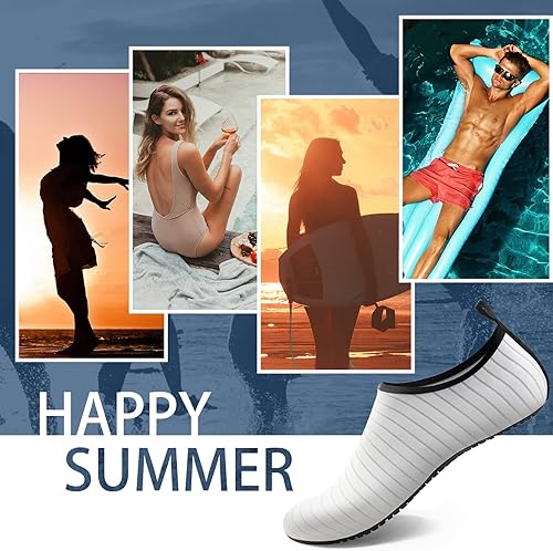 Miniatura 6 de Zapatos acuáticos para mujeres y hombres, secado rápido, para natación, playa, yoga, ejercicio, alberca, campamento, artículos deportivos