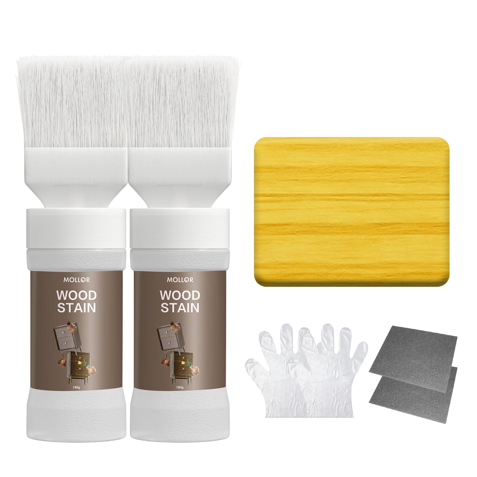 Wood Stain, Water Based Wood Stain and Sealer in One - No Priming, No Top Coat Required, Fast Drying|Low Odor|Non-Toxic, Perfect for Indoor and Outdoor Furniture 300G (Golden Oak)