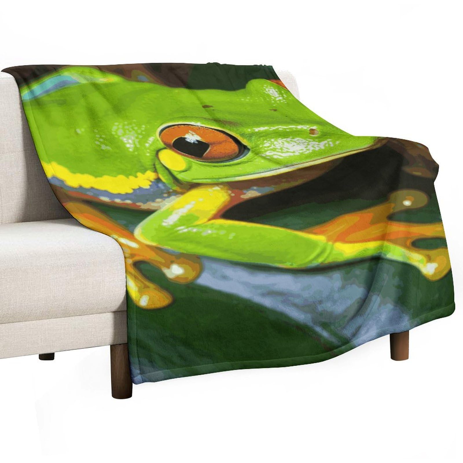 Couverture polaire légère et épaisse contre le froid jeté de lit grenouille