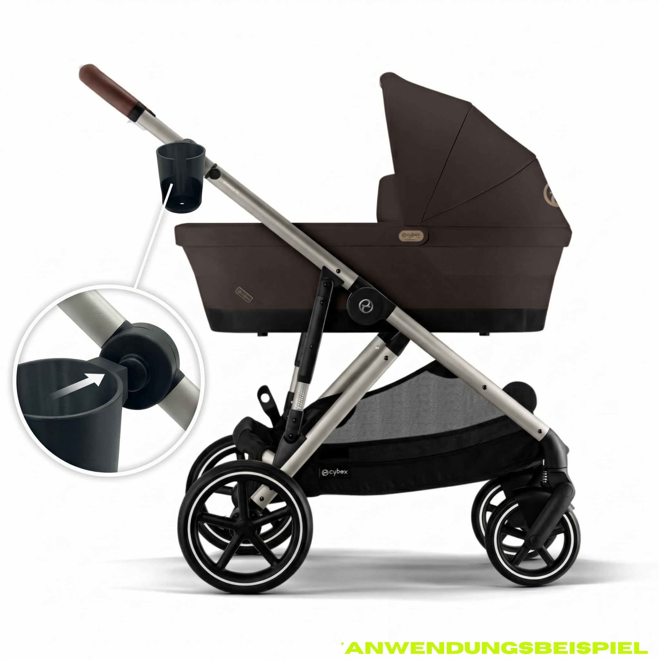 Portabevande per passeggino Cybex, compatibile con Priam, e-Priam, Mios, Balios SLine, Talos S-Line, Melio-Linee, Gazelle S, Libellella, Eezy S Line, Beezy, Coya