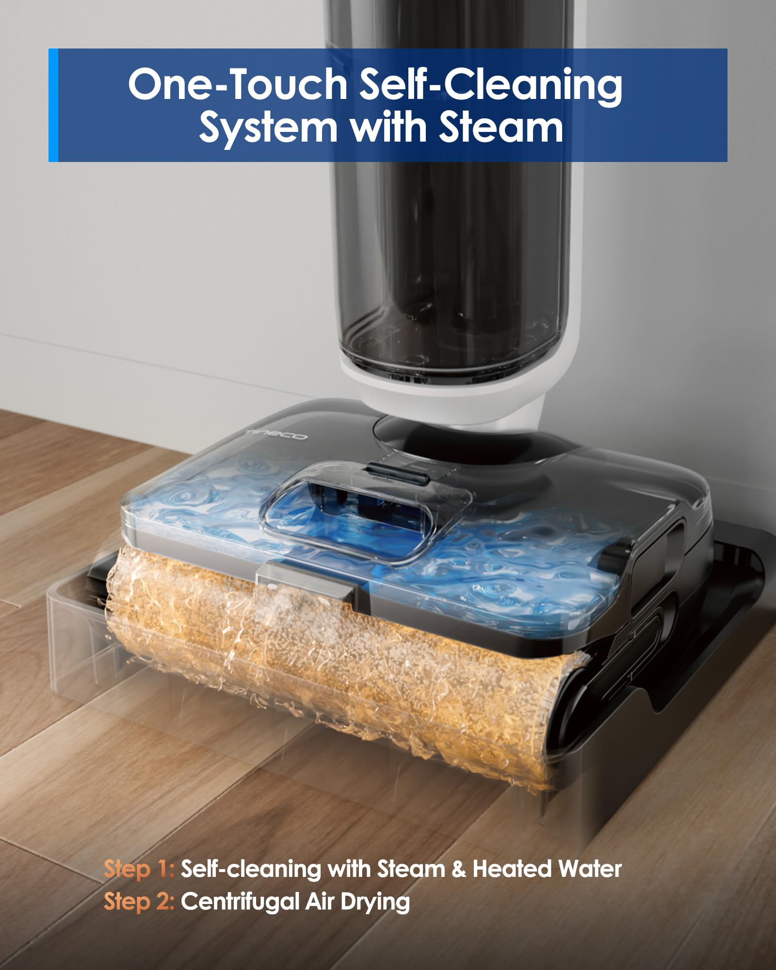 Shark Steam & Scrub Steam Mop, All-in-One Hard Floor Cleaner, Grey, S8001 thumbnail 10