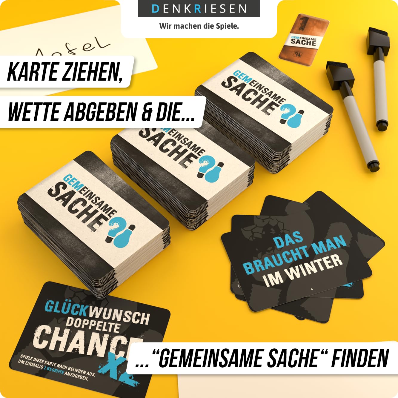 DENKRIESEN PARTYFIEBER MEGA Pack - ab 10 Jahren & 3-8 Spieler | 4 Spiele in 1 Bundle: KRITZELSCHLACHT, DUMMBATZ, GEMEINSAME Sache & DINGSBUMS | Partyspiele | Familienspiele | Gesellschaftsspiele
