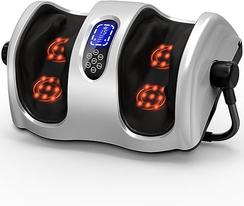 TWT Máquina masajeadora de pies Shiatsu masajeador de pies y pantorrillas con calor 3D de tejido profundo para pantorrilla, piernas, tobillo,