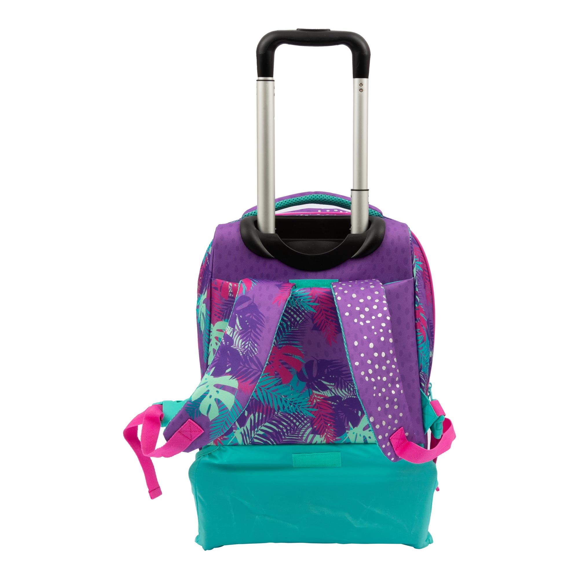 Go Pop - Zaino con Trolley femminile - 3 Grafiche Frontali Intercambiabili e Pop-Up, 2 Scomparti con cerniera, Spallacci Imbottiti, adatto alla scuola primaria, 34 l x 47 h x 23 p - 36 litri