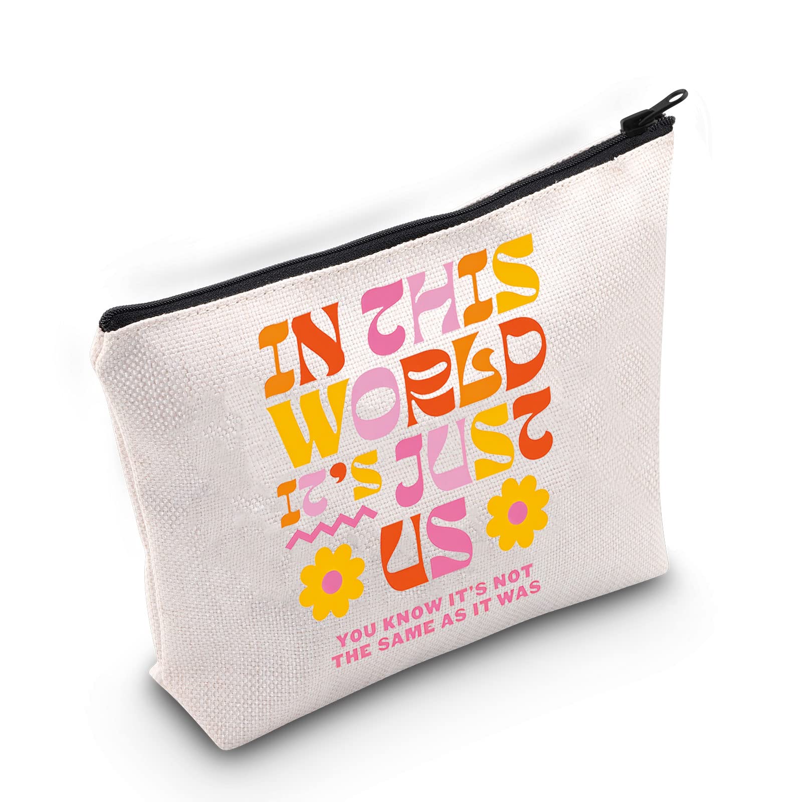 BLUPARK Singer Inspired Makeup Bag Singer Merch Album Gift Singer Makeup Bag Singer Fan Gift Singer Zipper Pouch Music Lover Gift (Just Us)