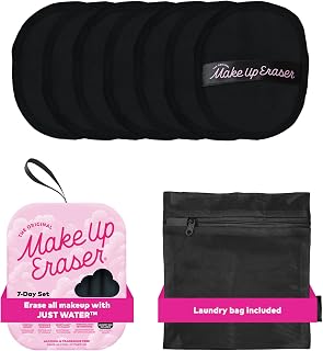MakeupEraser 7-Day Set: Remove Waterproof Makeup, Eyeliner, Foundation & Sunscreen with Just Water - 7 Reusable Cloths