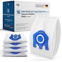 16 sacchetti per aspirapolvere Miele (Complete C3 & C2, Classic C1) sostituisce GN con 4 filtri motore e 4 aria di scarico (S8000, S5000, S2000, S800 & S600)