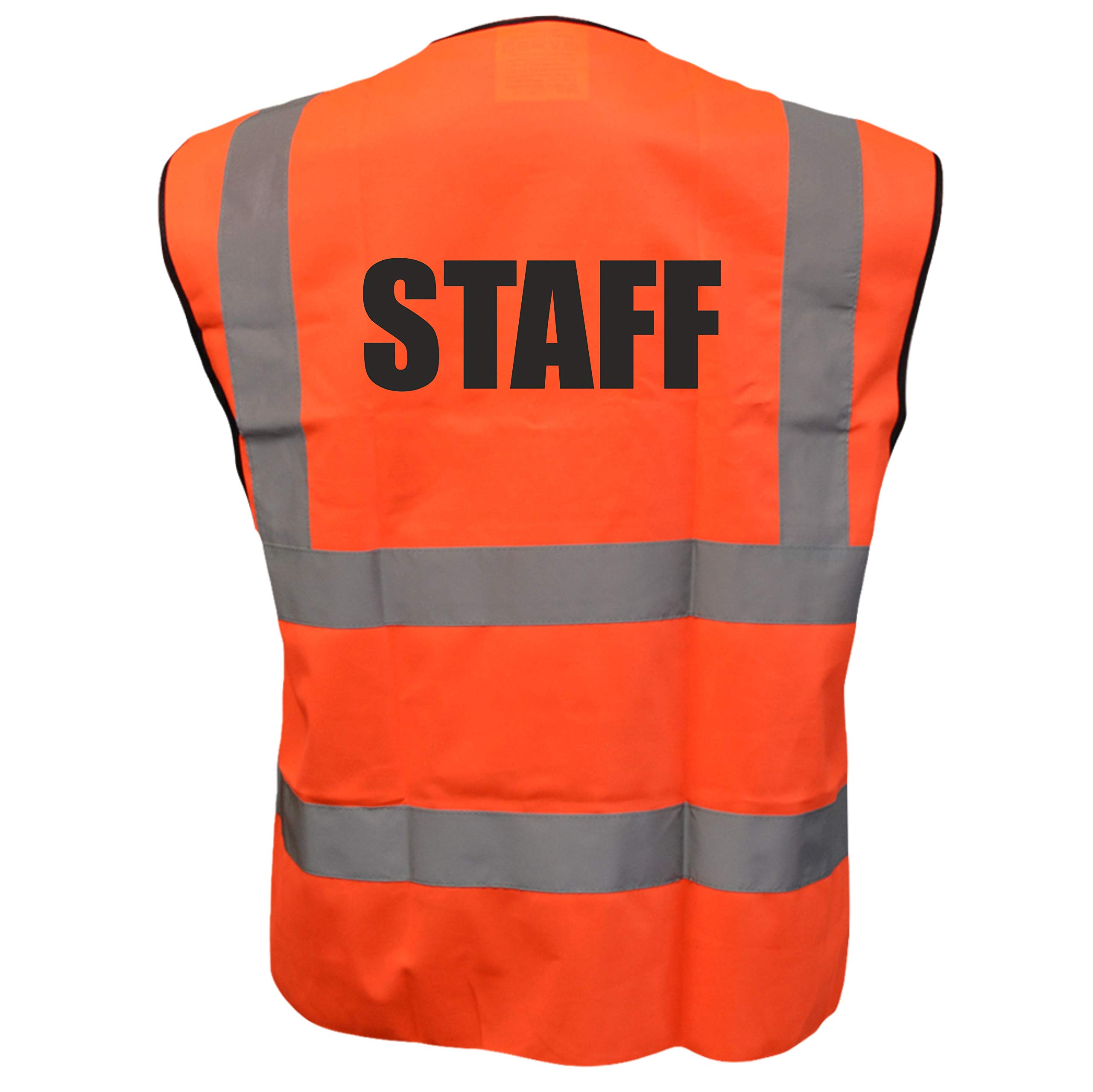 Brook Hi Vis Uk Unisex Orange Marshal Hi Vis Viz Safety Vest Waistcoat Reflective High Visibility En471 Bs Large