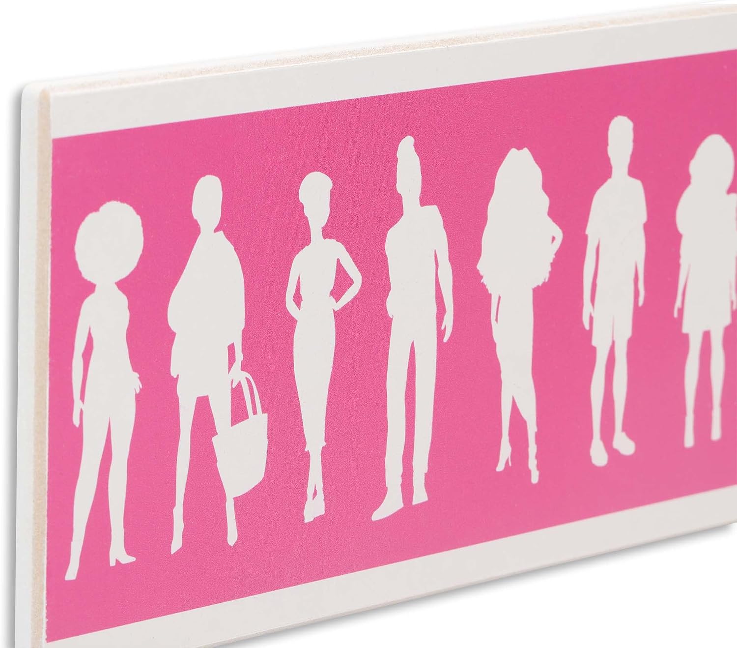 Mattel Barbie Silhouettes Wood Wall Decor - Stylish Barbie Wall Art for Bedroom or Play Room