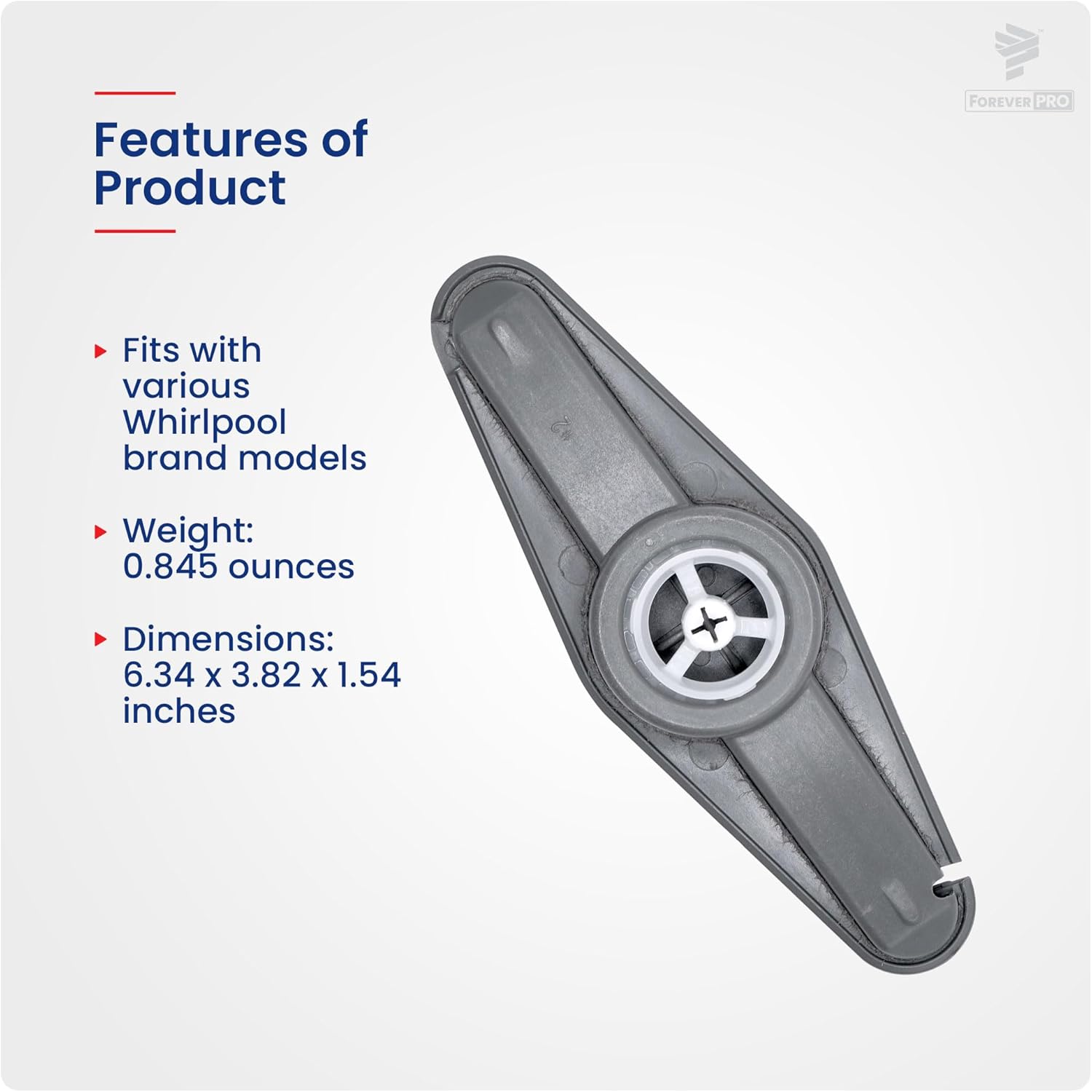 ForeverPRO WPW10327455 Arm Spray for Whirlpool Dishwasher W10327455 1937861 AH3494719 EA3494719