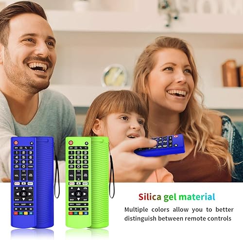 Miniatura 6 de Juego de 2 fundas de silicona para LG AKB75095307 AKB75375604 AKB74915305 Remote, a prueba de golpes, antipérdida, protector de piel para LG Smart